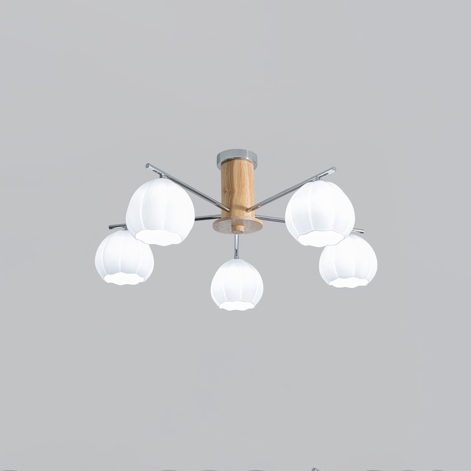 Ezoror Nordic Art Flower Buds Glass Ceiling Lamp