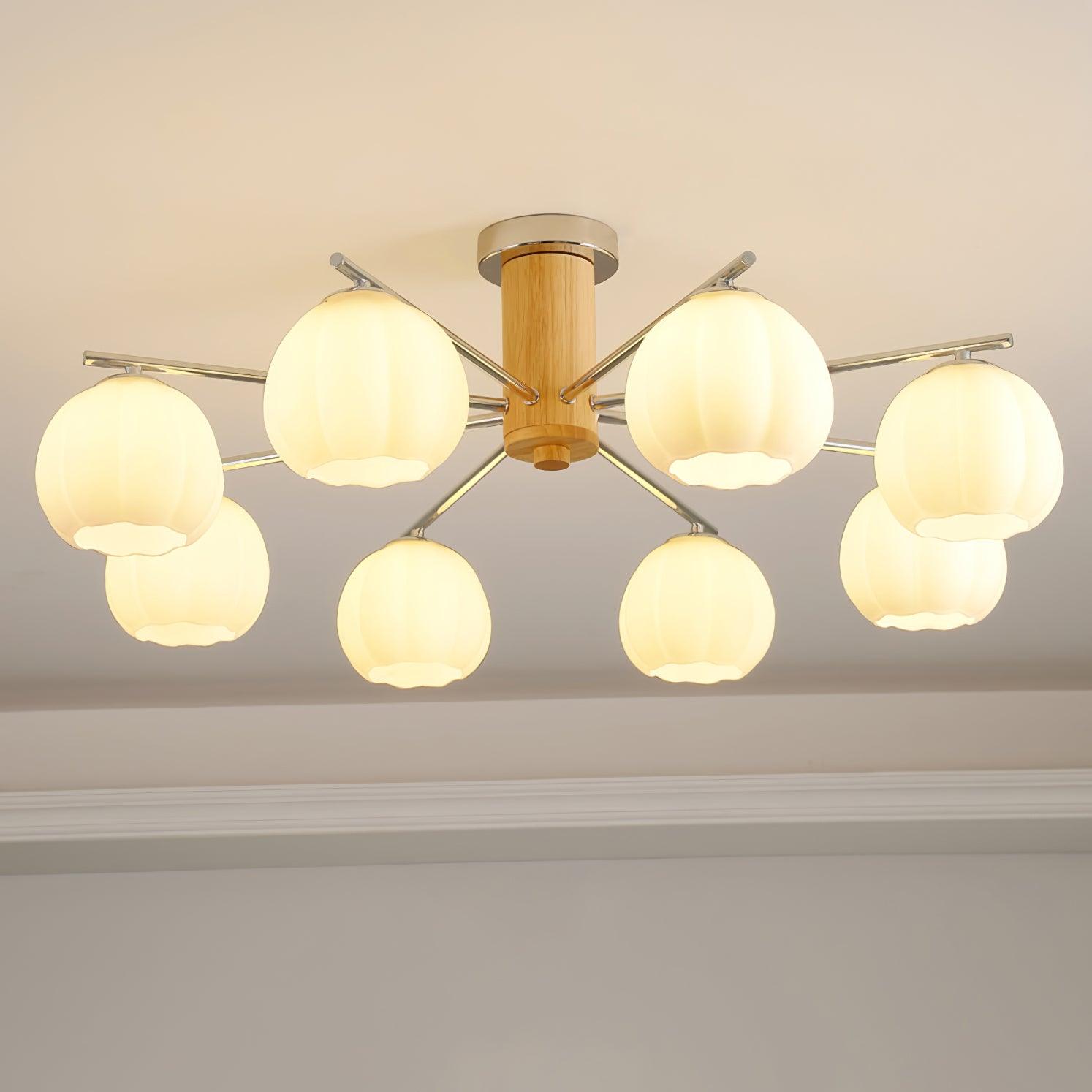 Ezoror Nordic Art Flower Buds Glass Ceiling Lamp