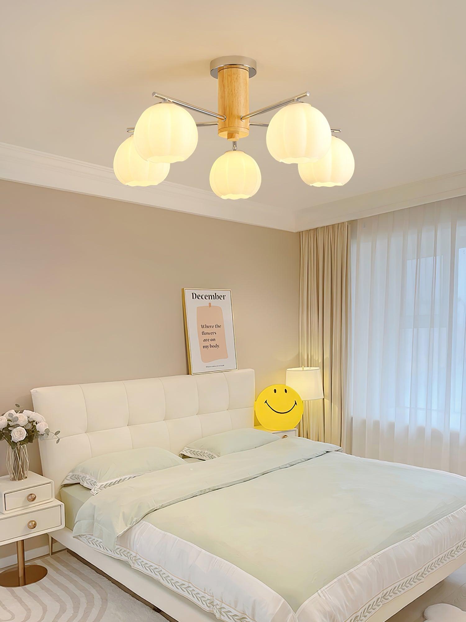 Ezoror Nordic Art Flower Buds Glass Ceiling Lamp