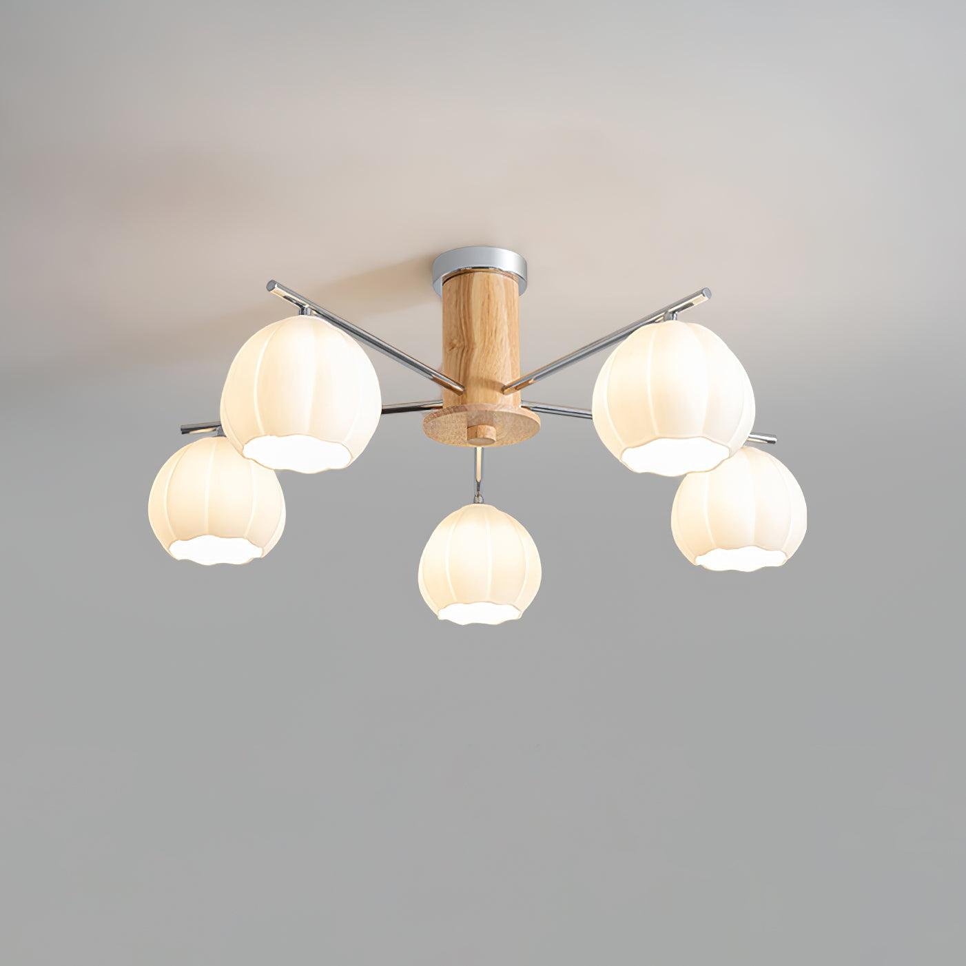 Ezoror Nordic Art Flower Buds Glass Ceiling Lamp