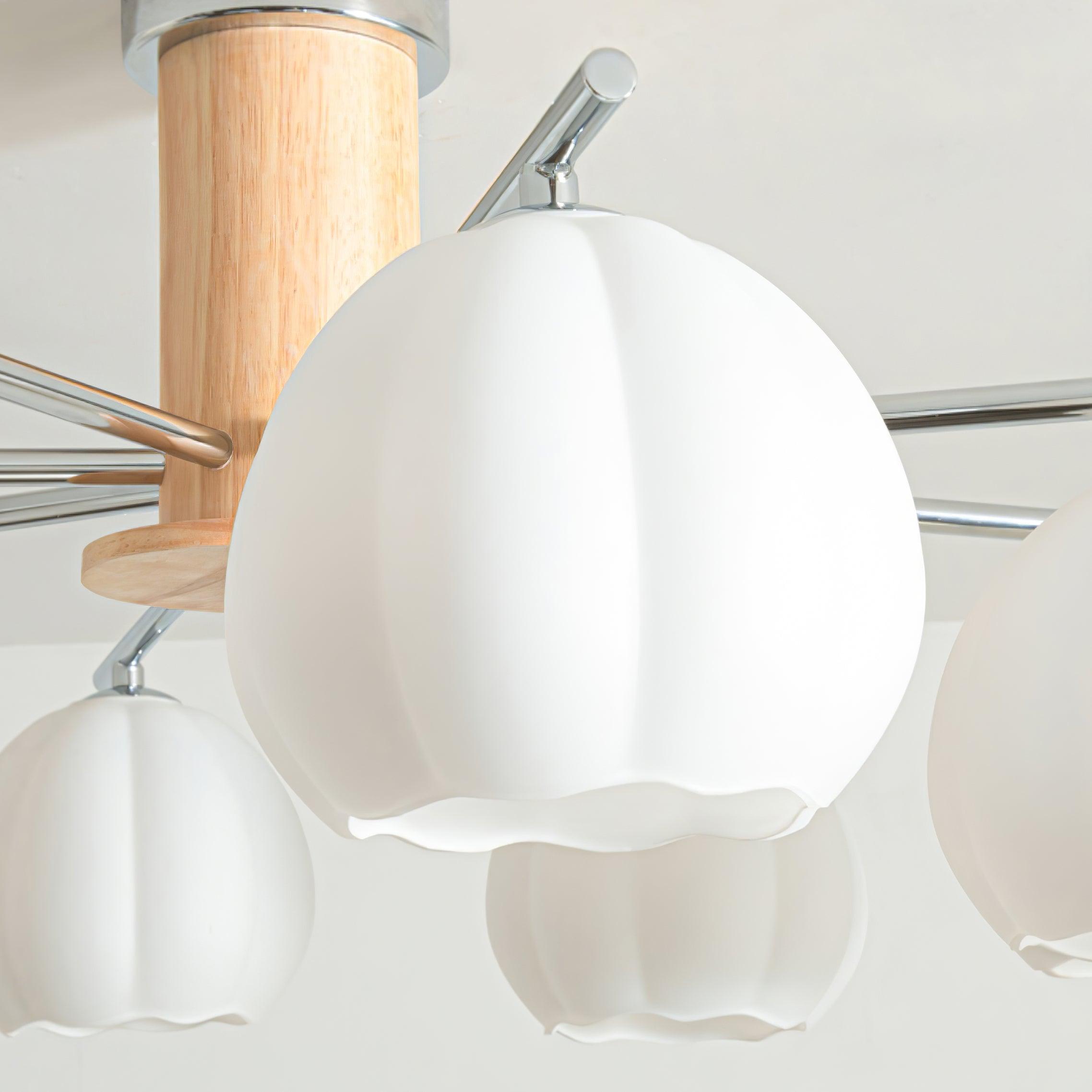 Ezoror Nordic Art Flower Buds Glass Ceiling Lamp