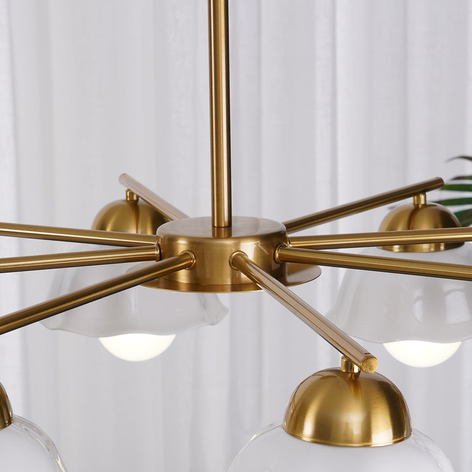Zasila Nordic Art Flower Shade Ceramics Chandelier