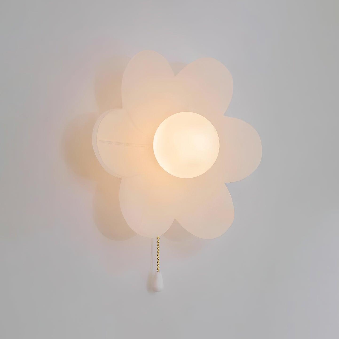 Acroma Nordic Art Flowers Resin Wall Lamp