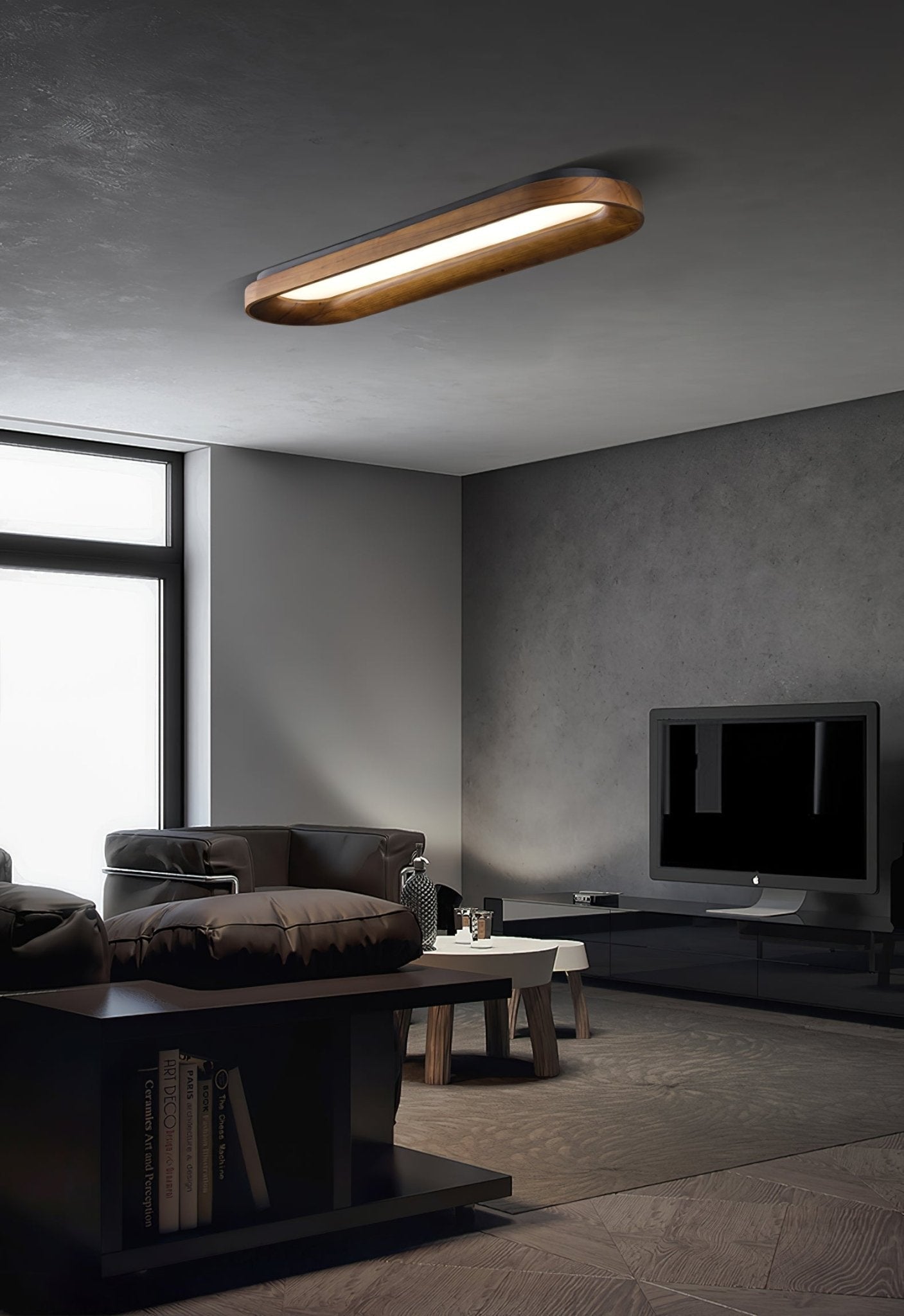Zatalel Modern Minimalist Flowing Cloud Wood Ceiling Lamp