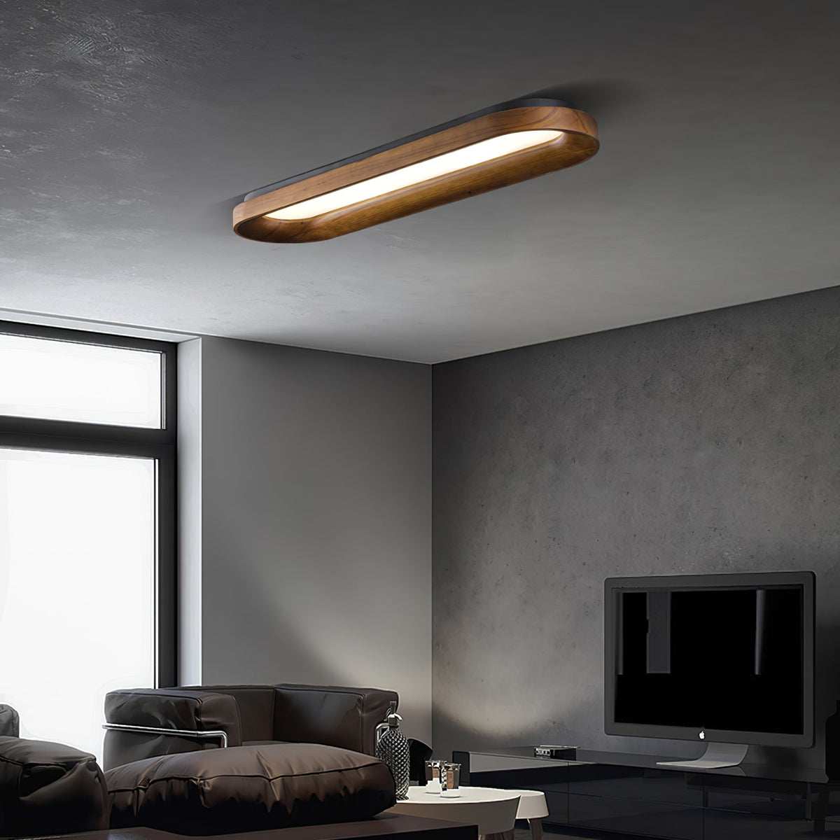 Zatalel Modern Minimalist Flowing Cloud Wood Ceiling Lamp
