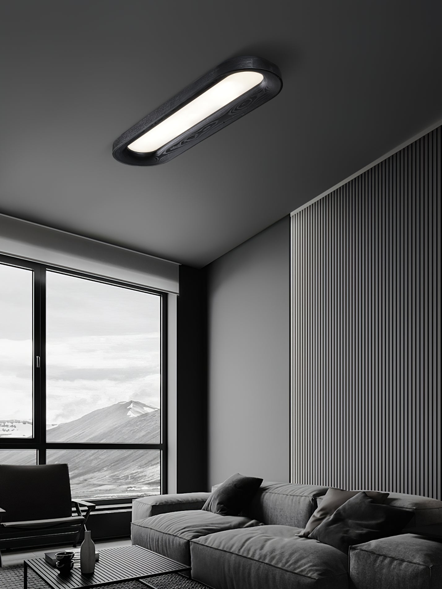 Zatalel Modern Minimalist Flowing Cloud Wood Ceiling Lamp