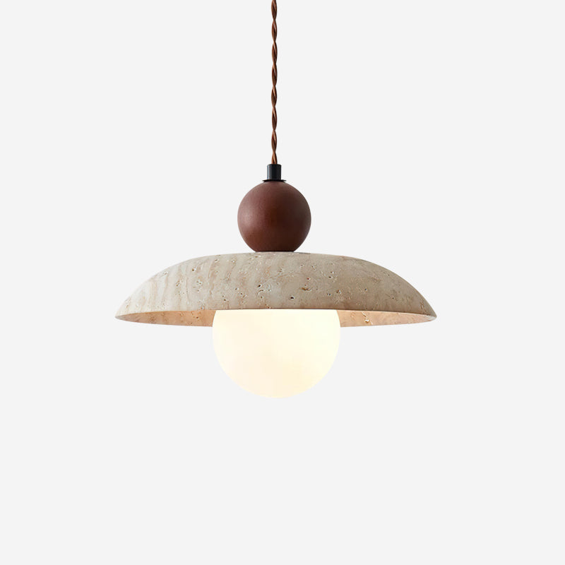 Jojo Pendant Lamp Dome Travertine - Neutral Decor