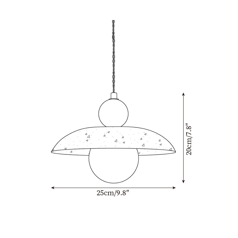 Jojo Pendant Lamp Dome Travertine - Neutral Decor