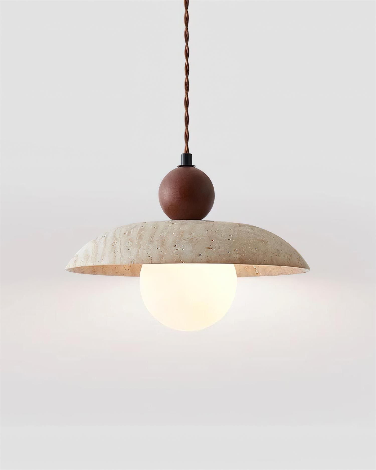 Jojo Pendant Lamp Dome Travertine - Neutral Decor