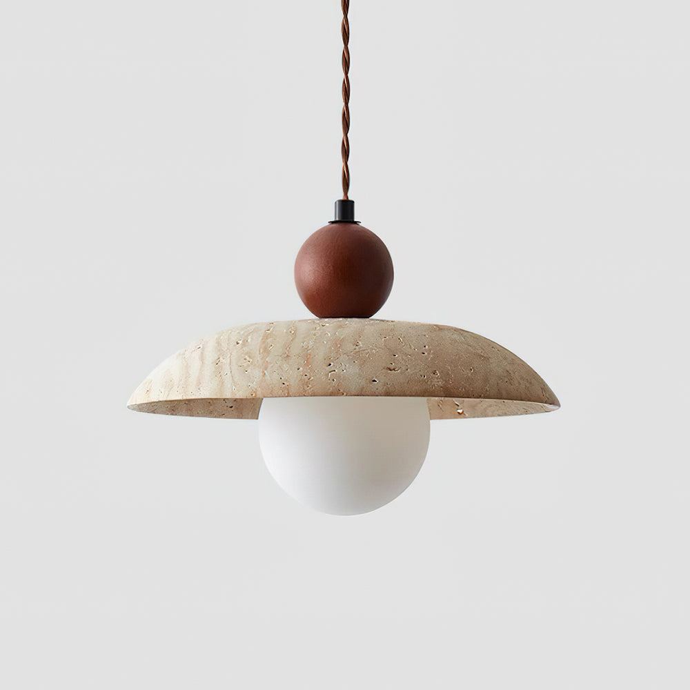 Jojo Pendant Lamp Dome Travertine - Neutral Decor