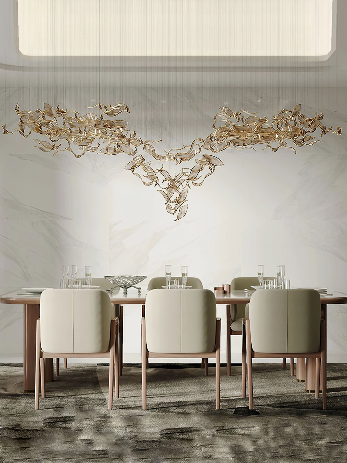 Velelora Chandelier Cascading Leaf Luxe