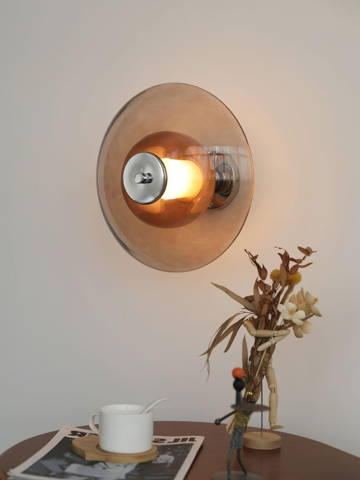 Vasolir Flying Saucer Chrome Wall Light