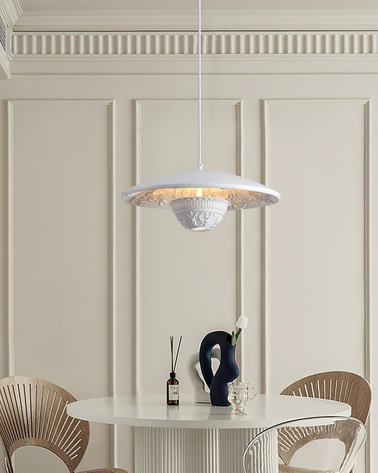 Jhel Art Flying Saucer Resin Pendant Lamp