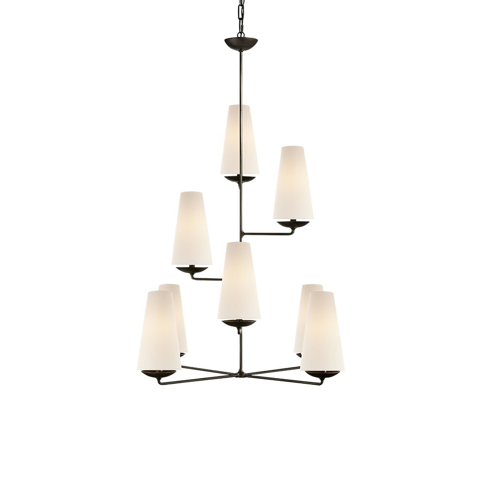 Caseneon Chandelier Vertical Copper Linen