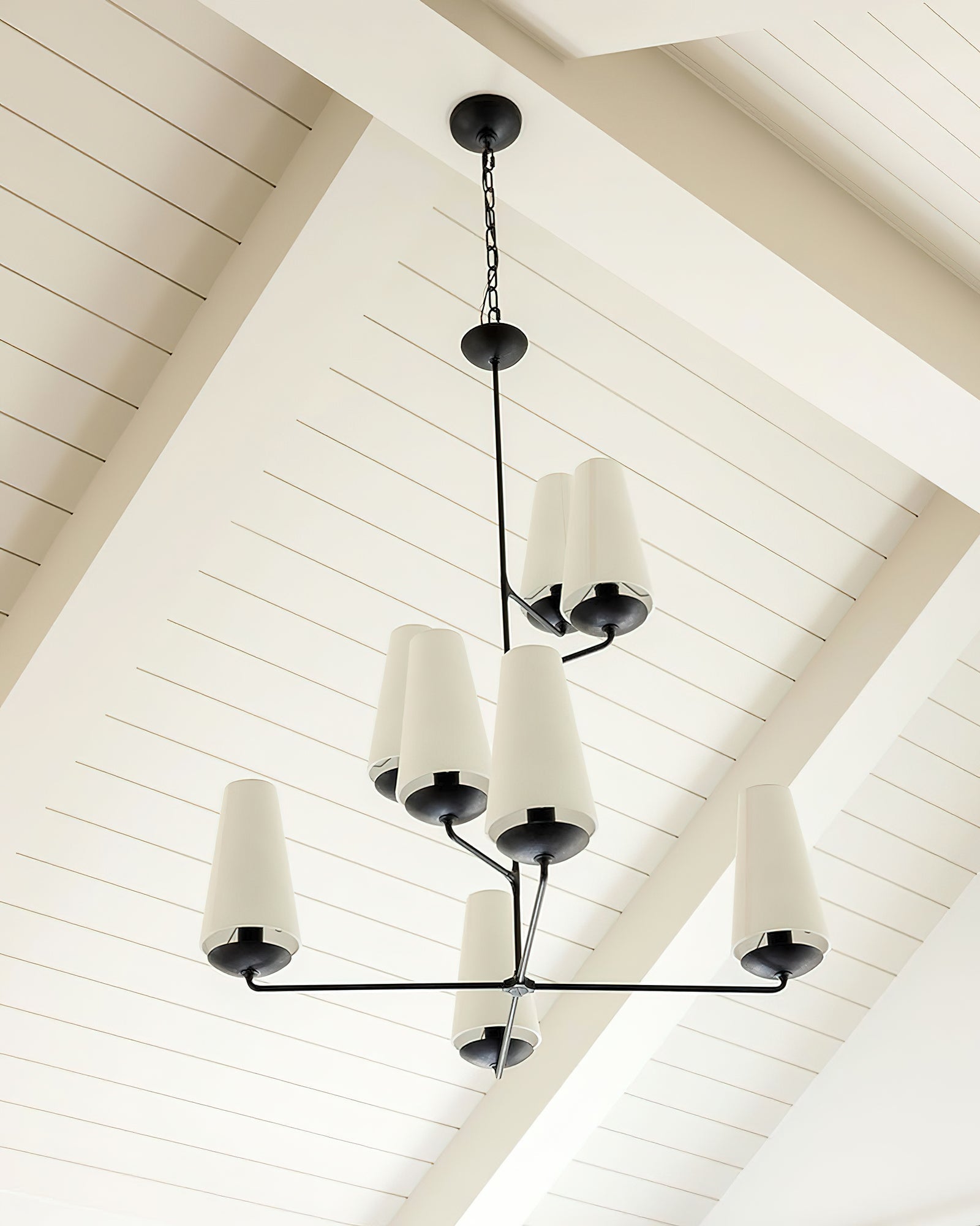 Caseneon Chandelier Vertical Copper Linen
