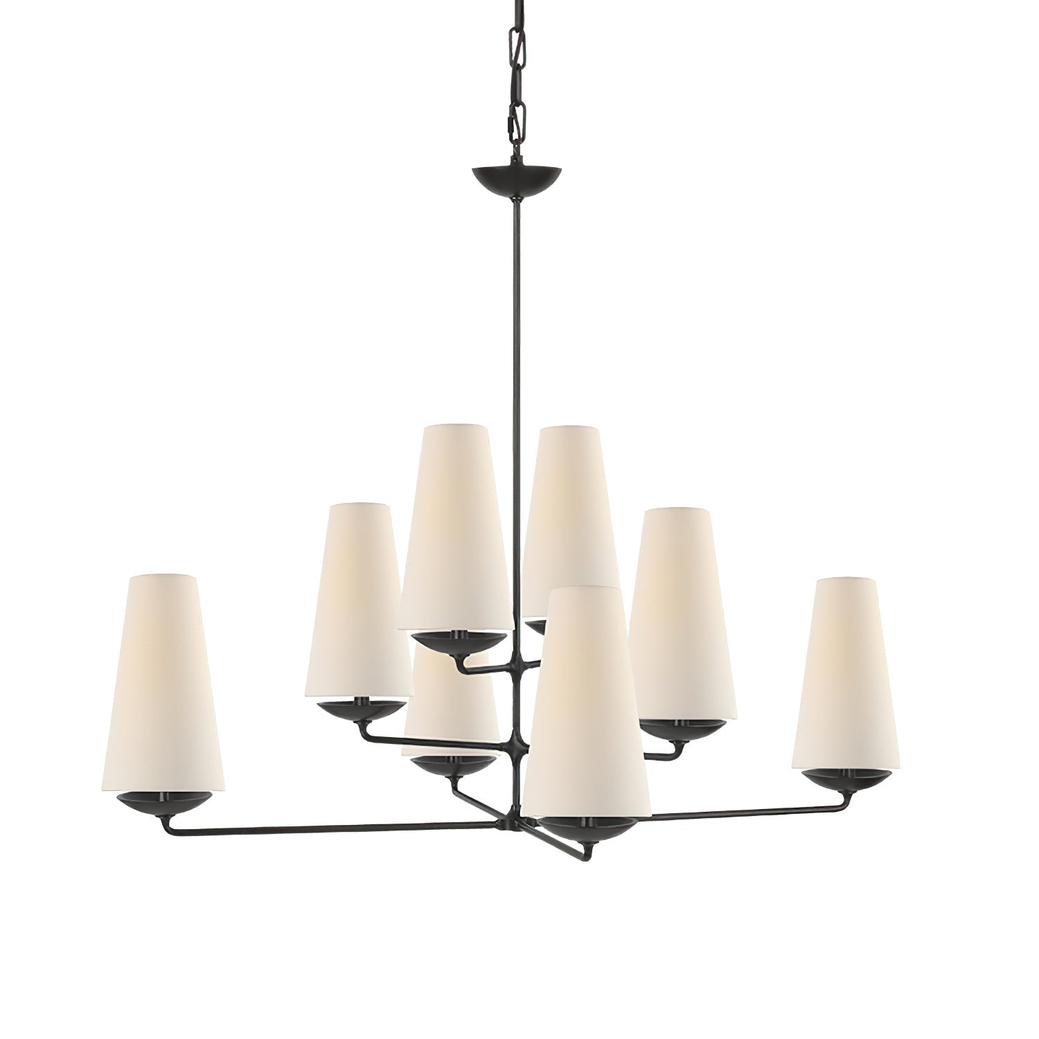 Caseneon Chandelier Vertical Copper Linen