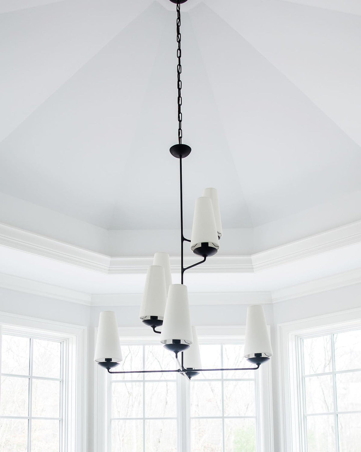 Caseneon Chandelier Vertical Copper Linen