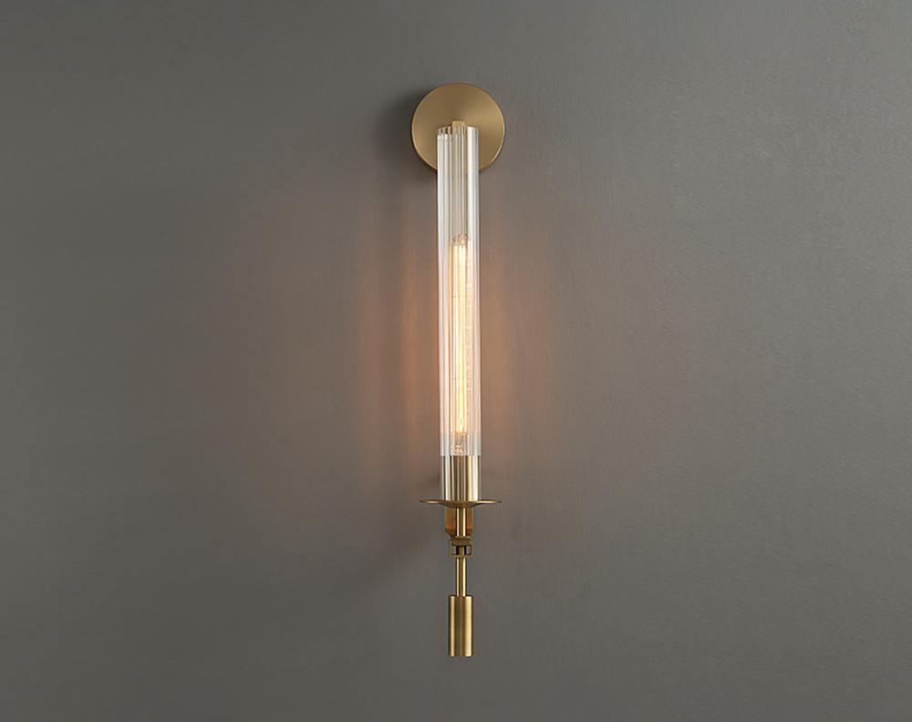 Ceshaisra French Classicism Plug-in Brass Glass Wall Lamp - Neutral Decor