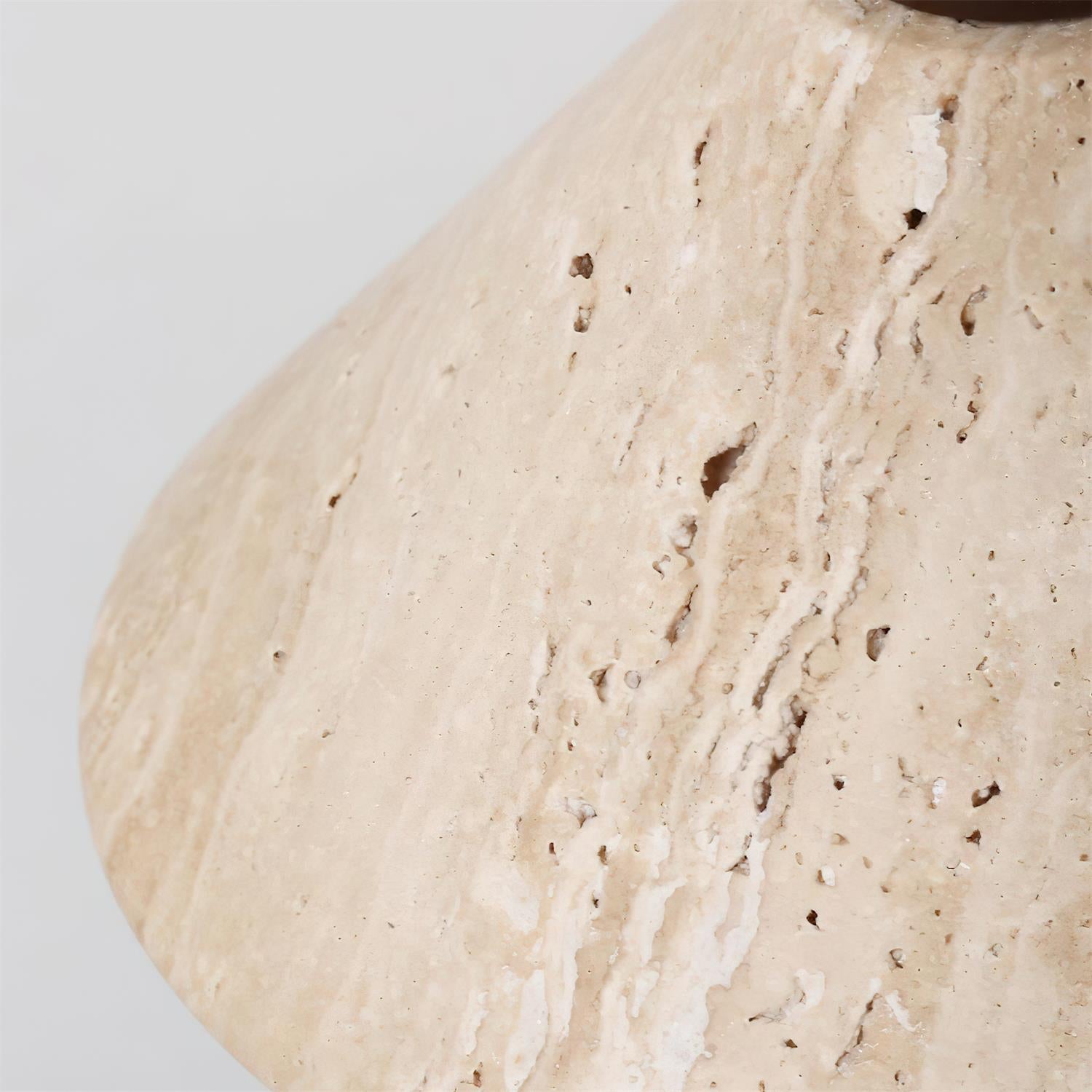 Ritta Travertine Pendant Lamp Hat Shape - Neutral Decor