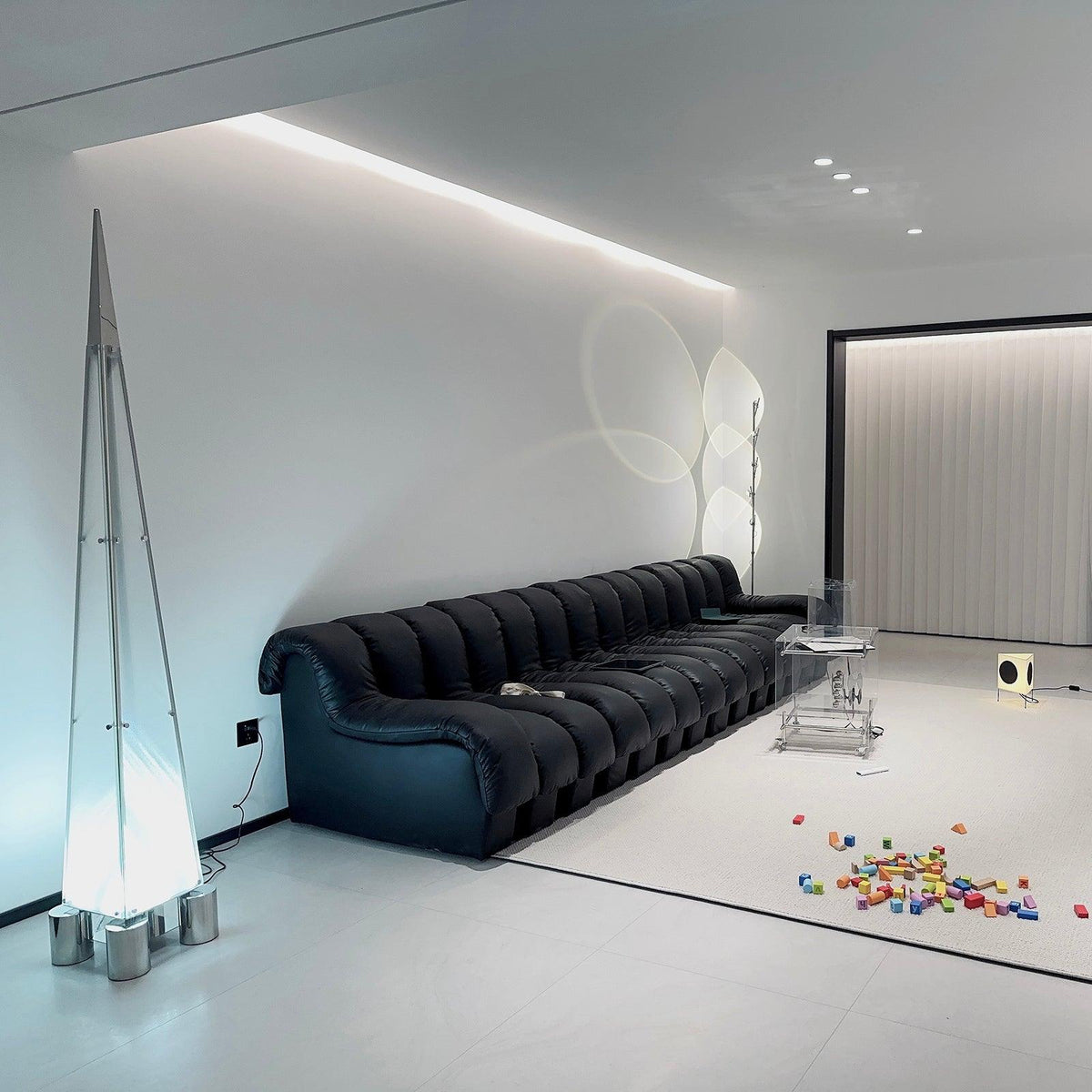Velelira Modern Glass Floor Lamp