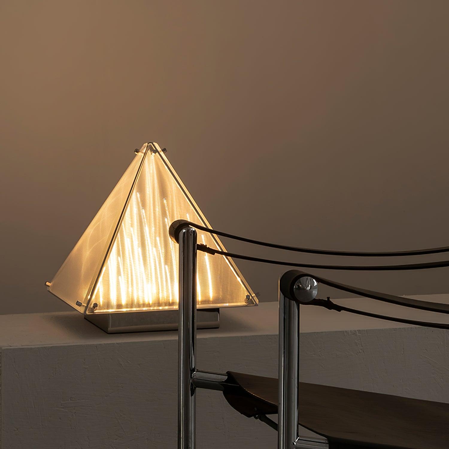 Mymiryre Pyramid Glass Table Lamp