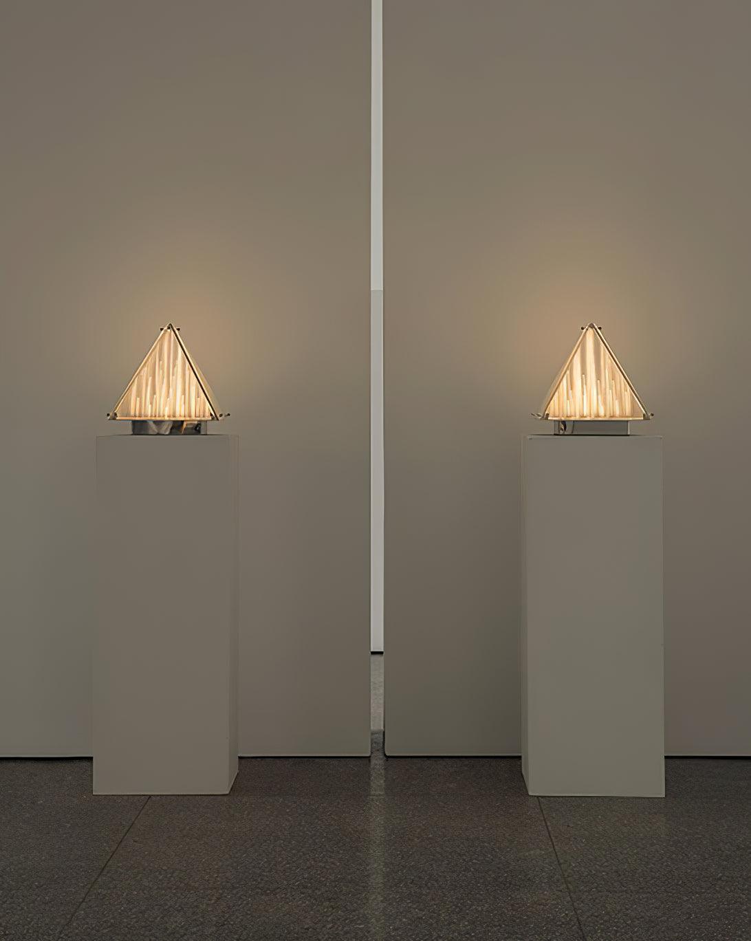 Mymiryre Pyramid Glass Table Lamp