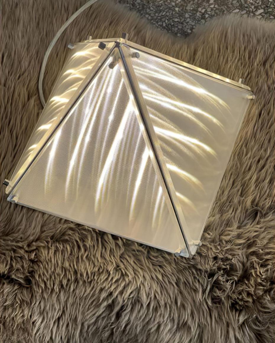 Mymiryre Pyramid Glass Table Lamp