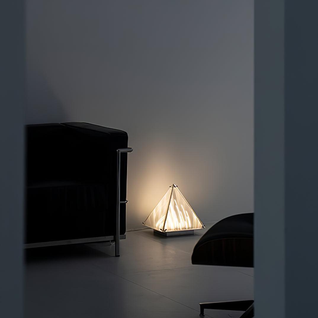 Mymiryre Pyramid Glass Table Lamp