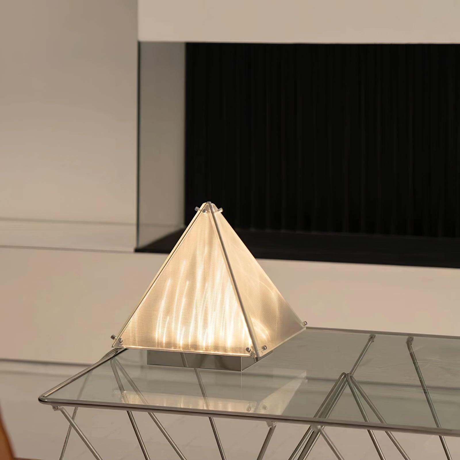 Mymiryre Pyramid Glass Table Lamp