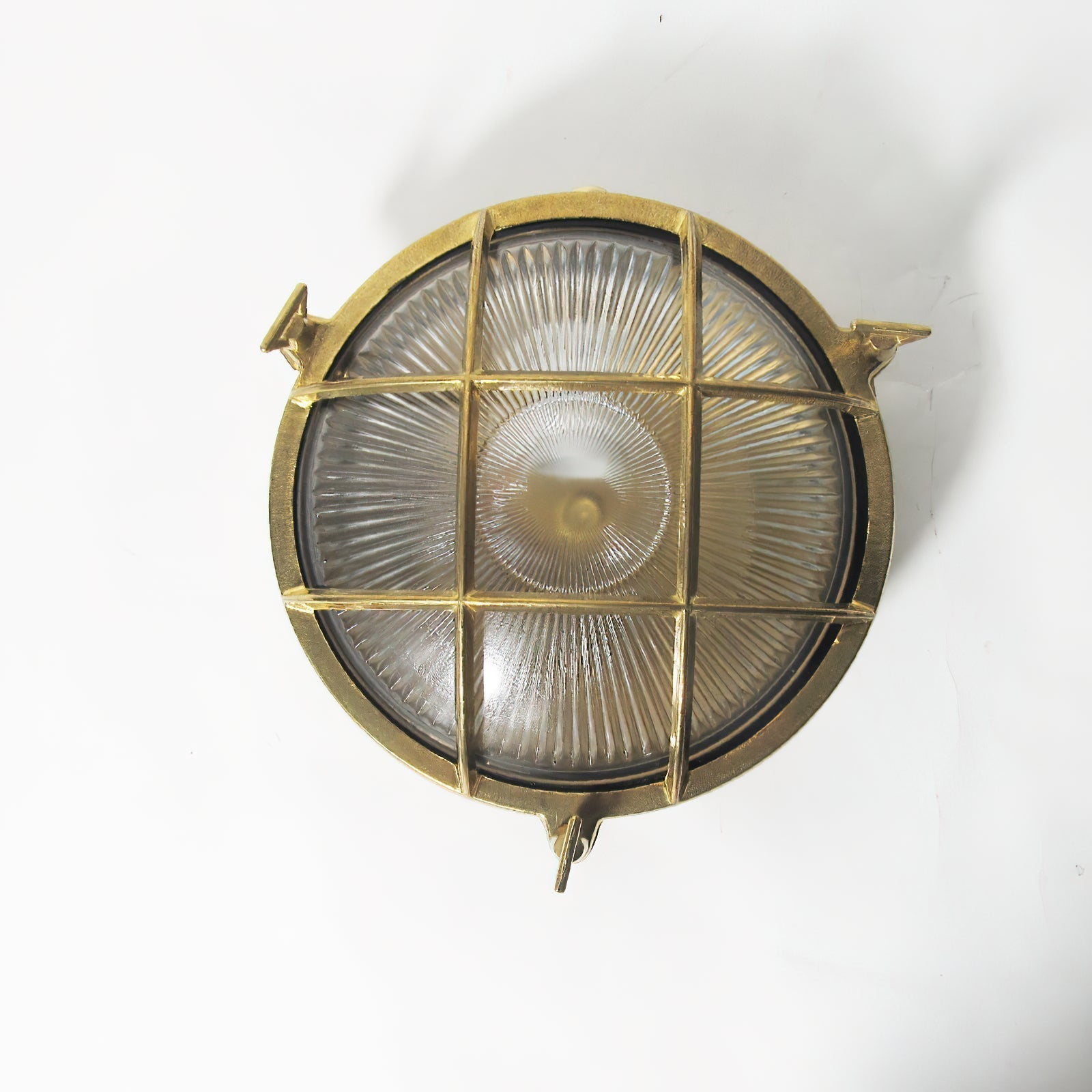 Erthearis Vintage Brass Bunker Sconce Wall Lamp - Neutral Decor