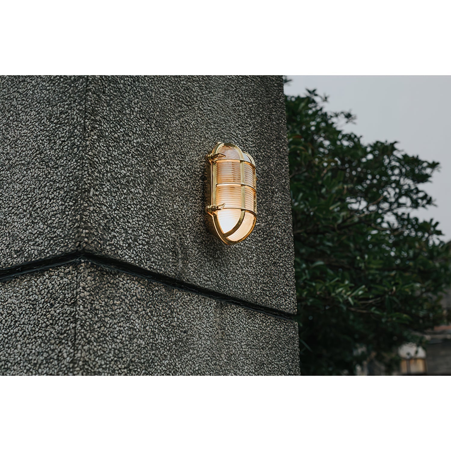 Erthearis Vintage Brass Bunker Sconce Wall Lamp - Neutral Decor