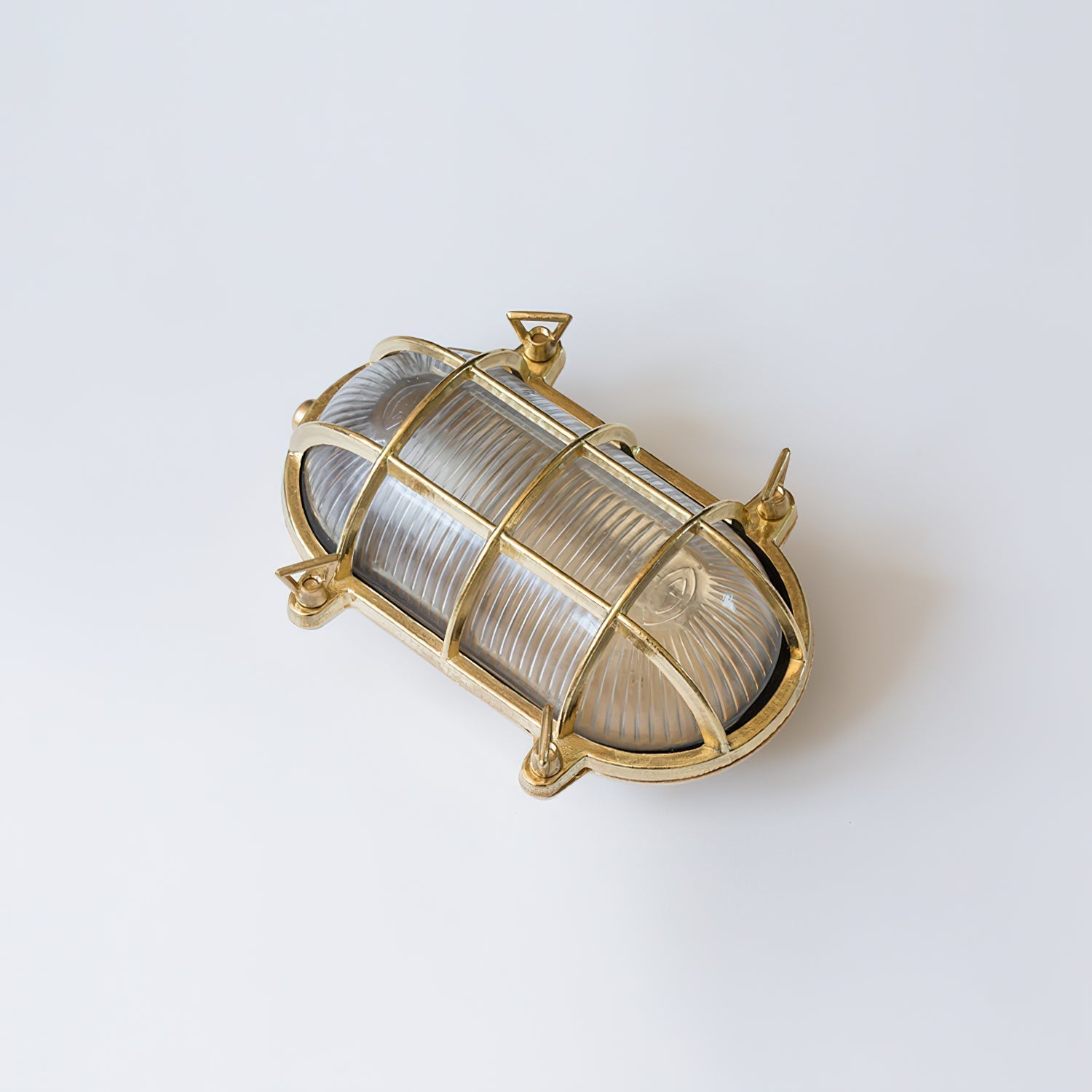 Erthearis Vintage Brass Bunker Sconce Wall Lamp - Neutral Decor