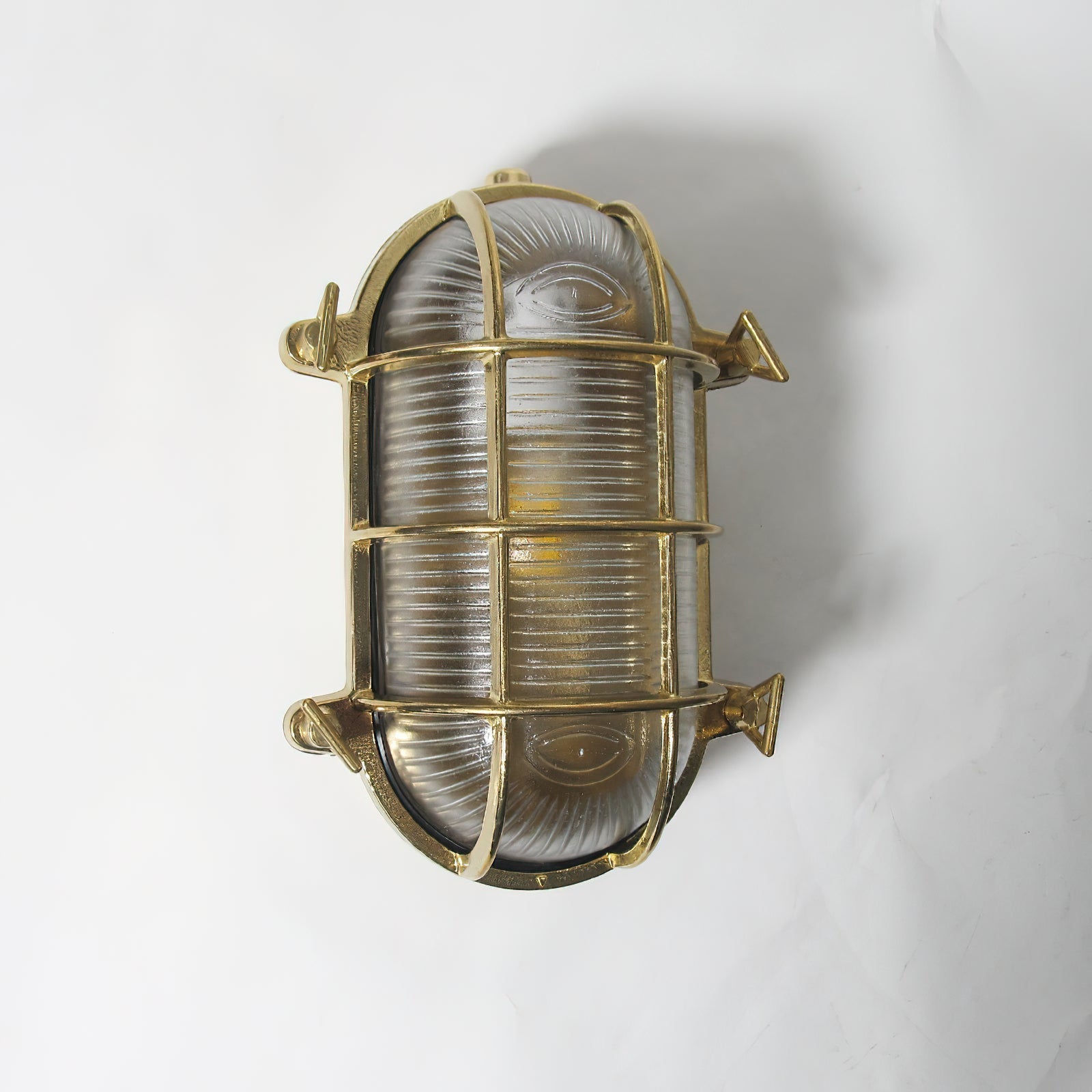 Erthearis Vintage Brass Bunker Sconce Wall Lamp - Neutral Decor