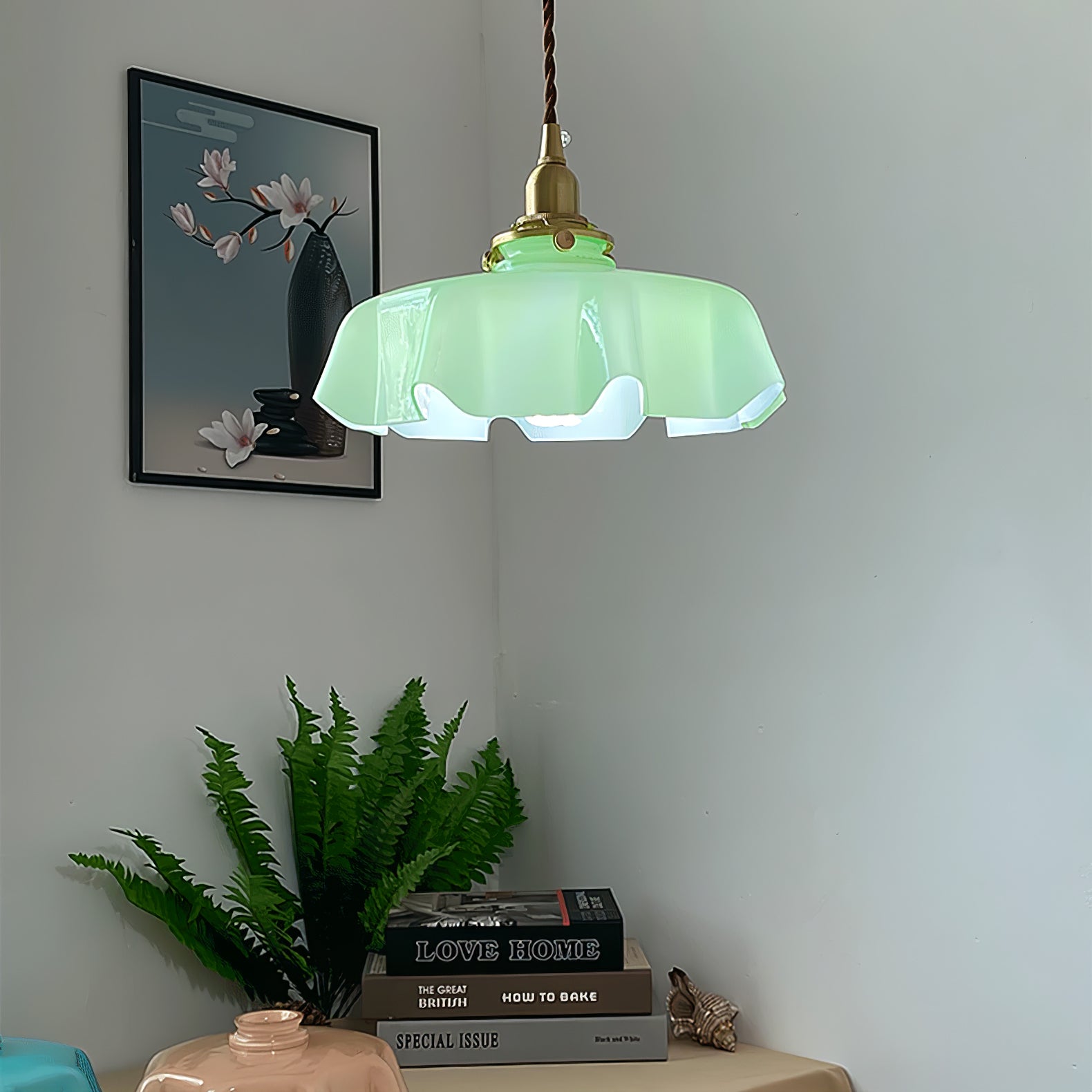 Lustra Pendant Light French Flower for Dining Room - Neutral Decor