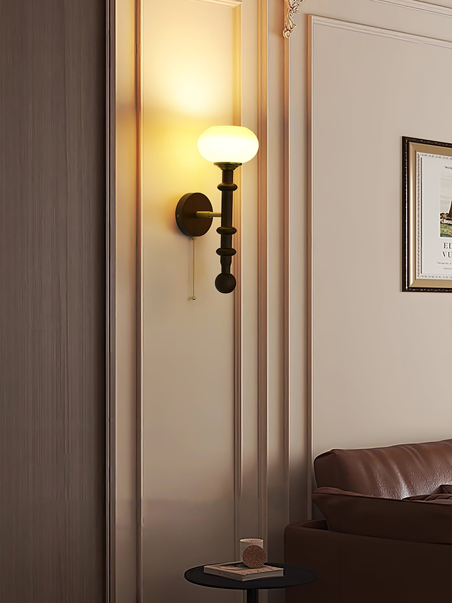 Hilda Roma Elegance Wood Sconce Wall lamp - Neutral Decor
