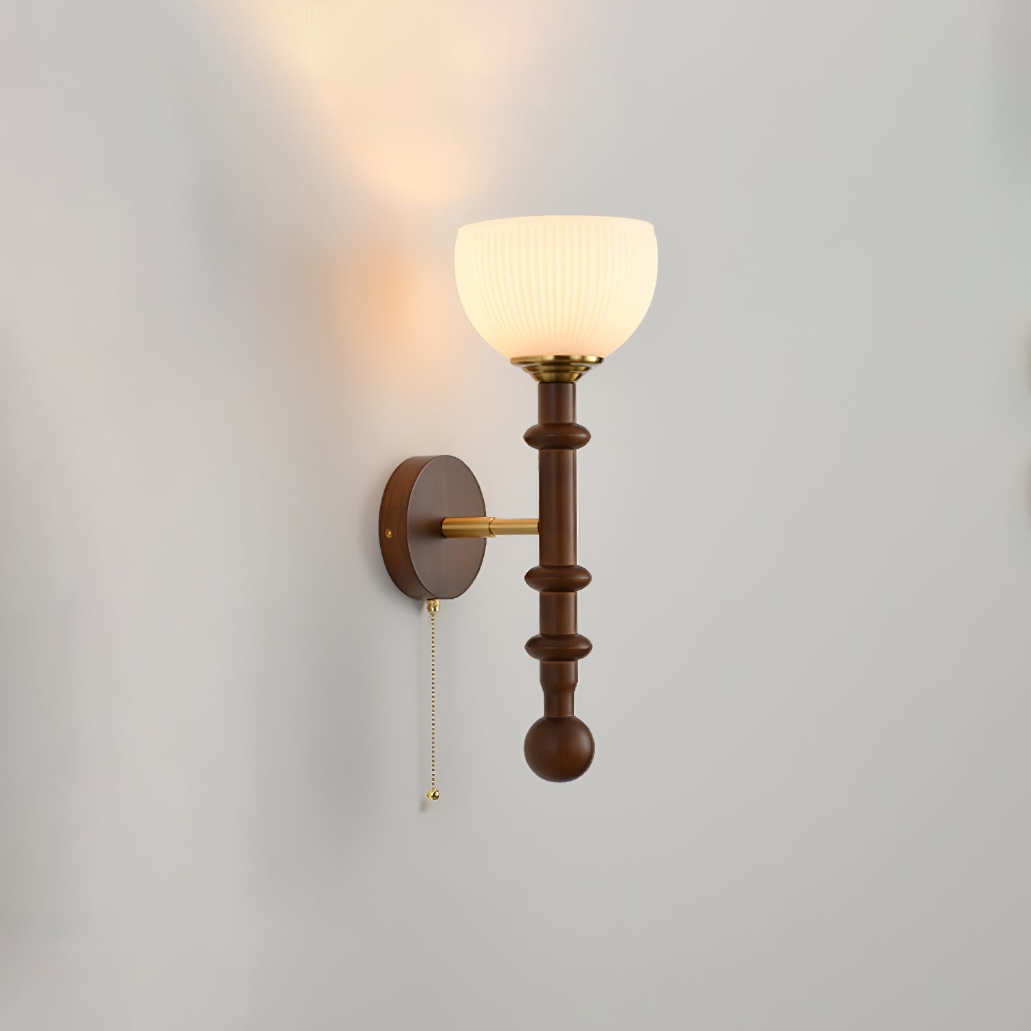 Hilda Roma Elegance Wood Sconce Wall lamp - Neutral Decor