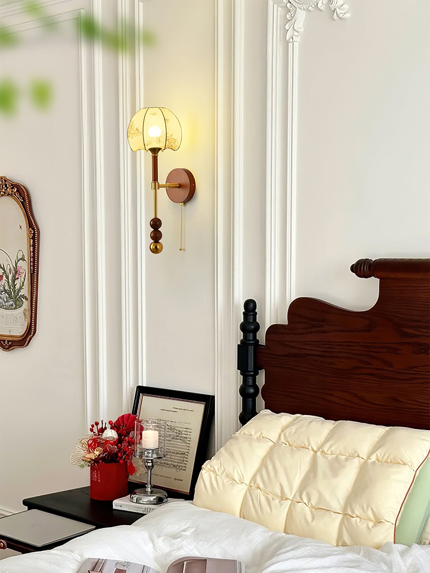 Hilda Roma Elegance Wood Sconce Wall lamp - Neutral Decor