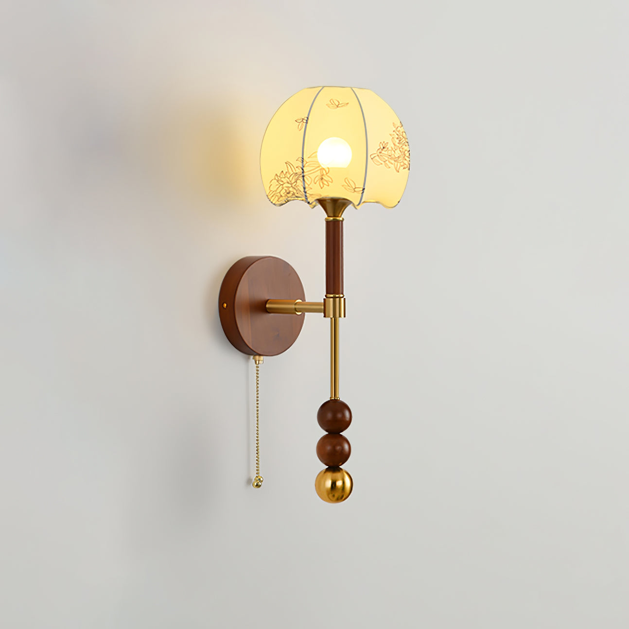 Hilda Roma Elegance Wood Sconce Wall lamp - Neutral Decor