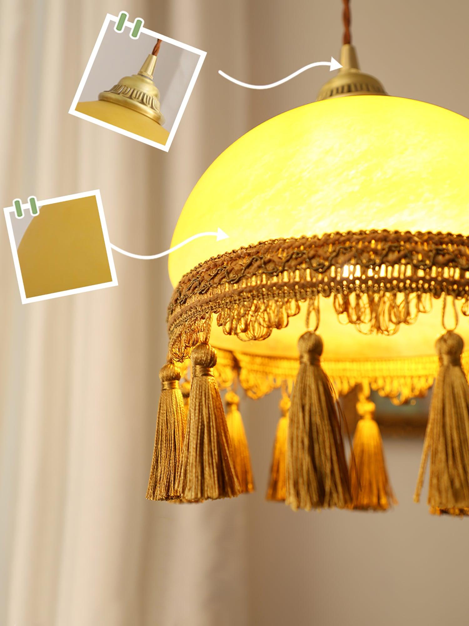 Fringe Tassels Brass Pendant Light