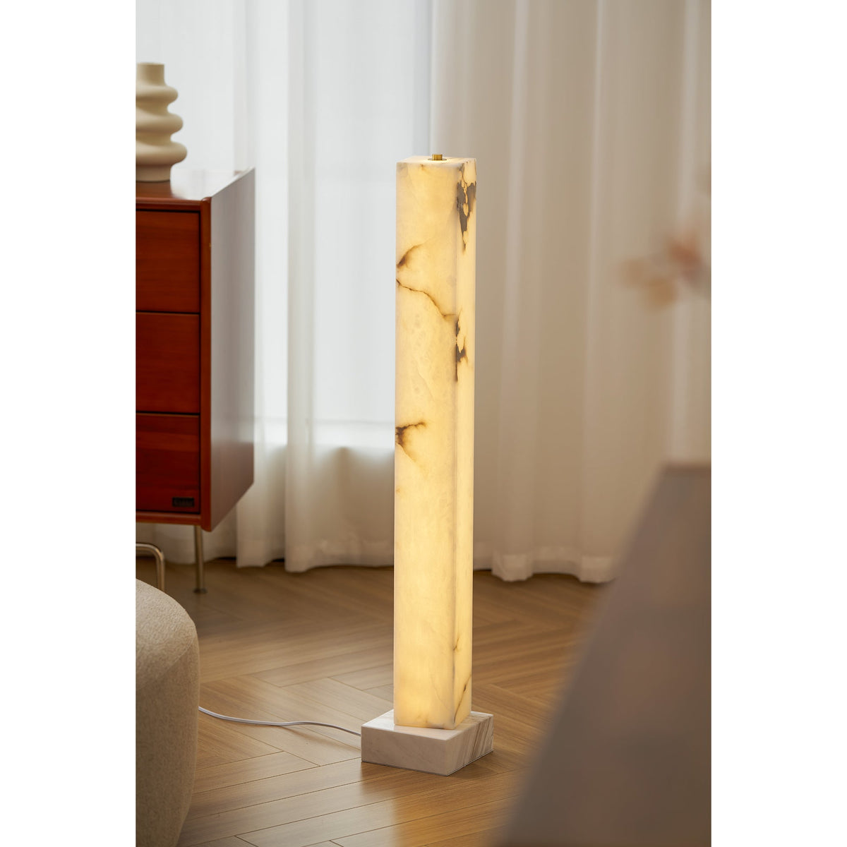 Frozen Alabaster Floor Lamp