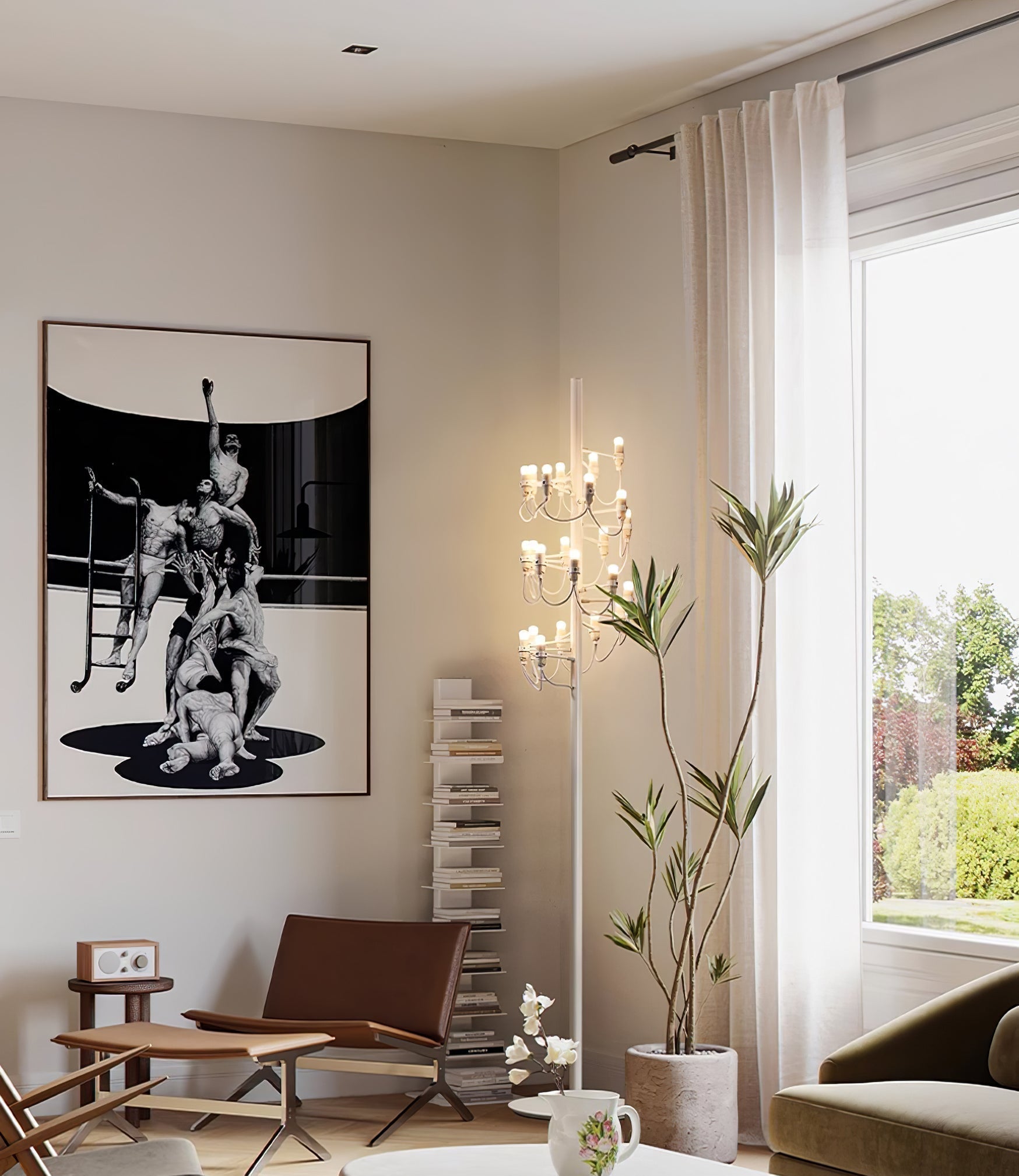 Olliryra Sculptural Steel Floor Lamp