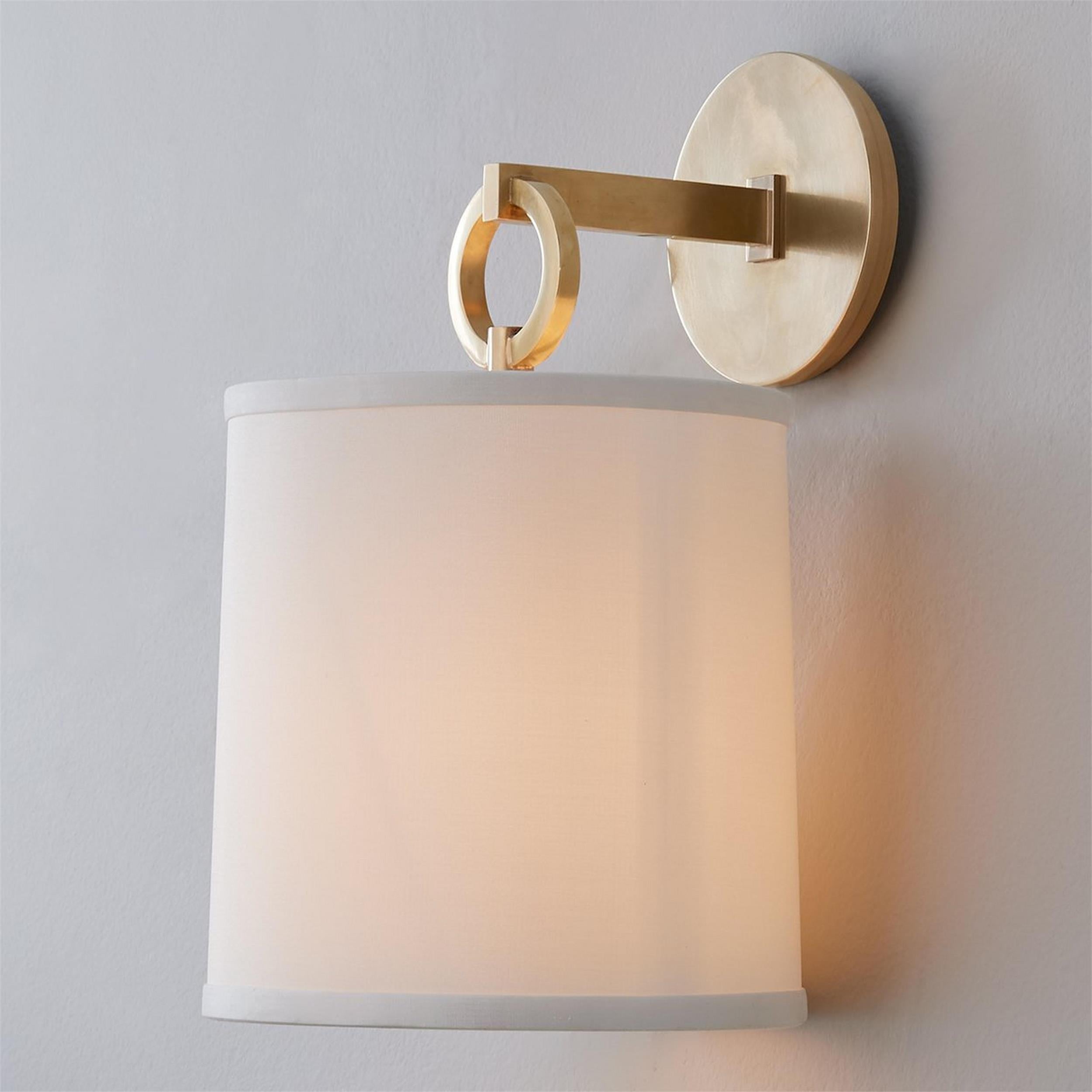 Emile Cylindrical Fabric Shade Wall Lamp Farmhouse