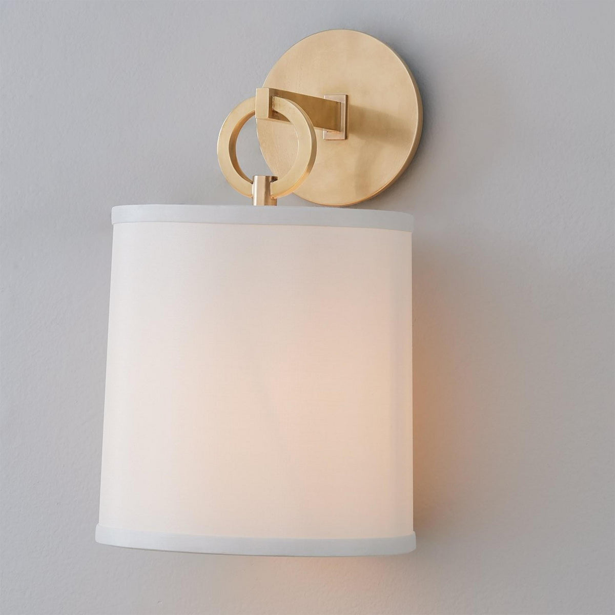 Emile Cylindrical Fabric Shade Wall Lamp Farmhouse