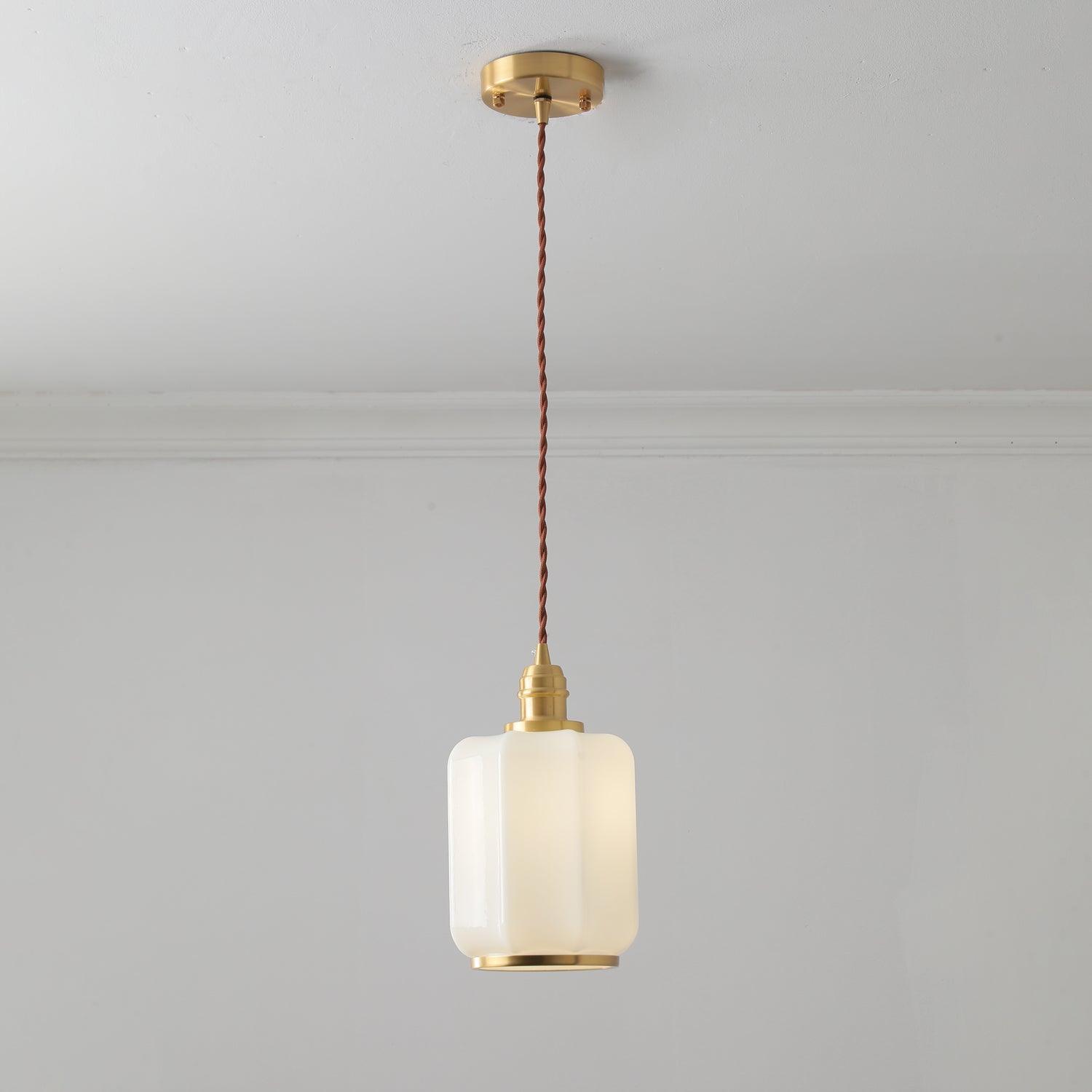 Lume Brass Vintage Pendant Light - Neutral Decor