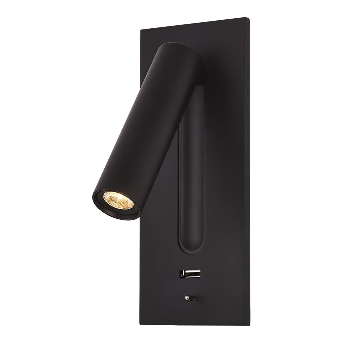 Sothis Modern Minimalist Bedside USB Black Wall Light