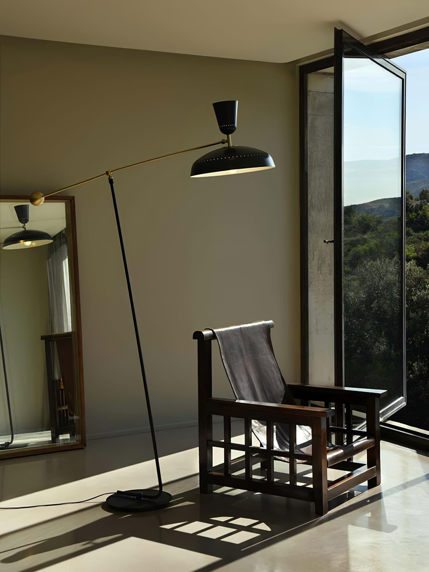 Celeste Minimalism Brass Floor Lamp