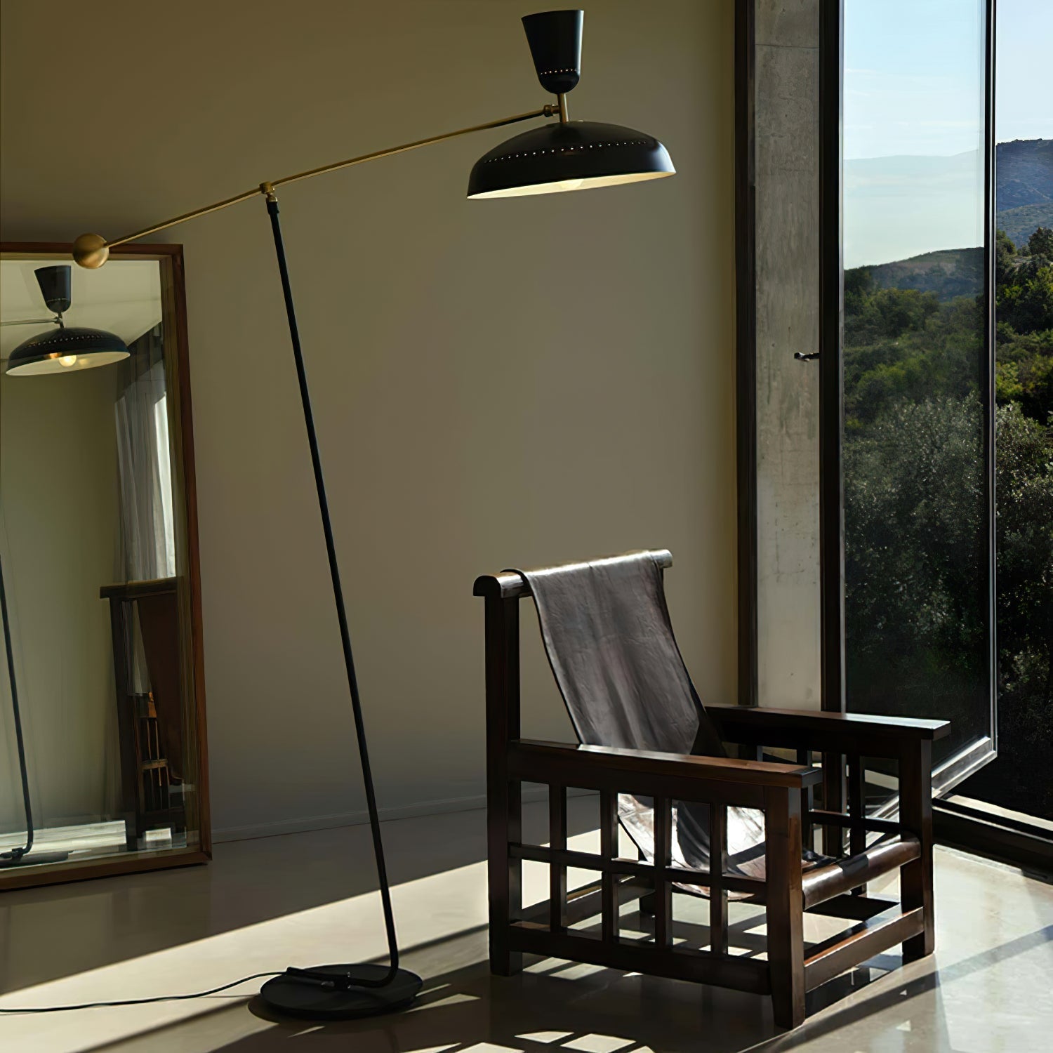 Celeste Minimalism Brass Floor Lamp