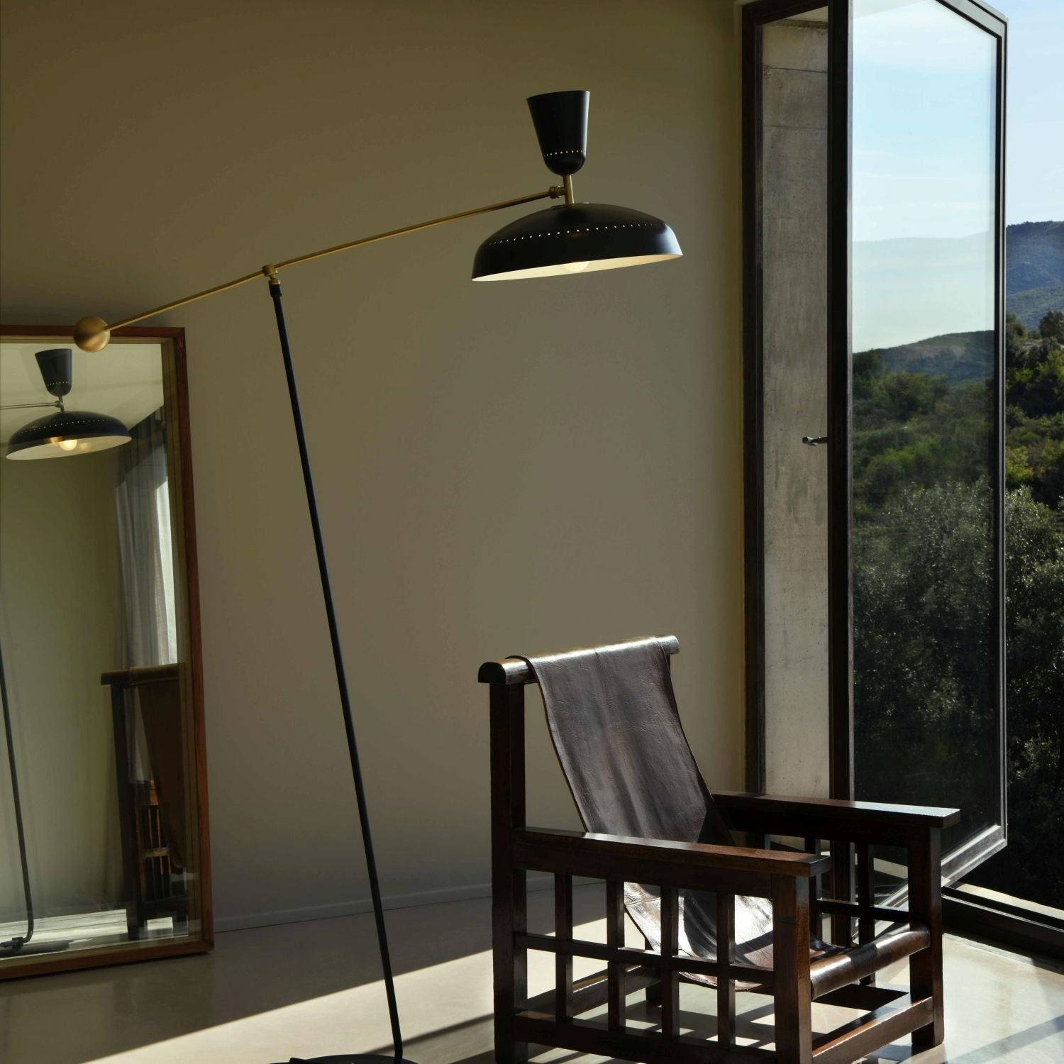 Celeste Minimalism Brass Floor Lamp
