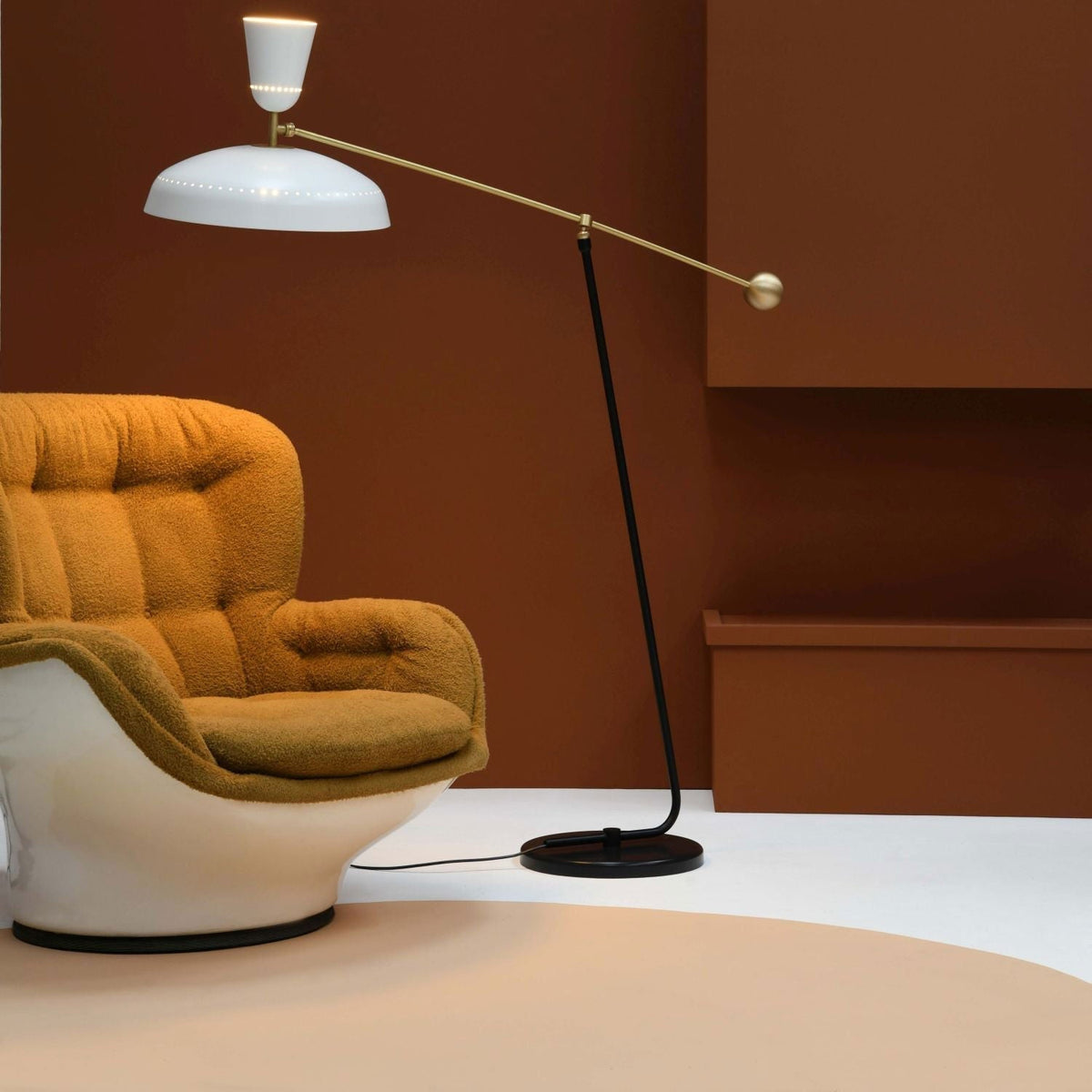 Celeste Minimalism Brass Floor Lamp