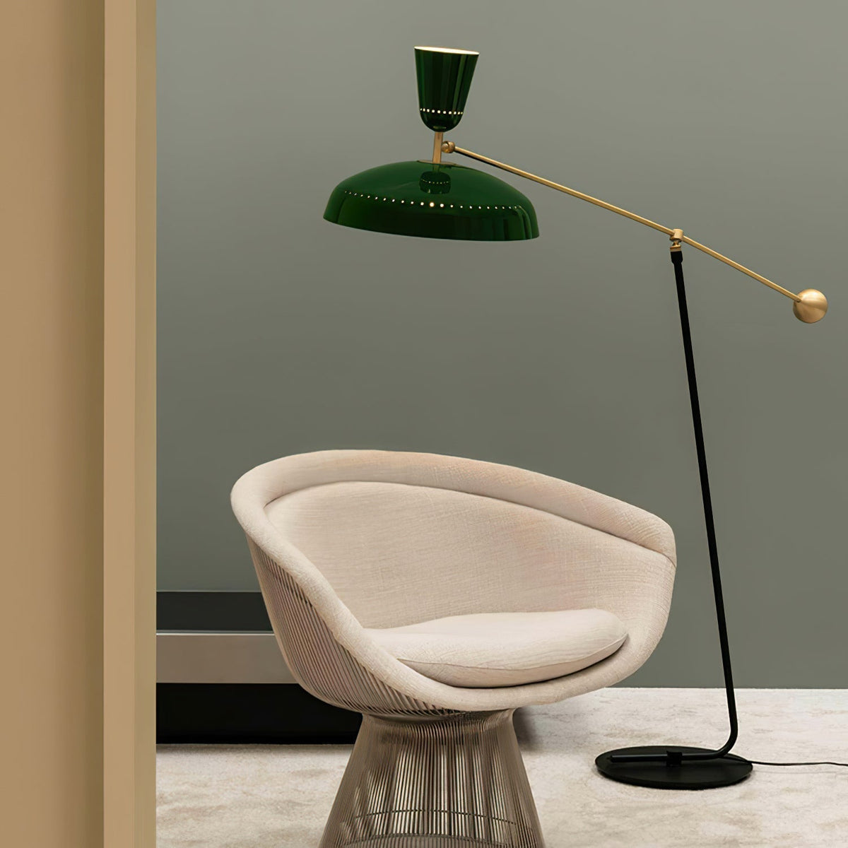 Celeste Minimalism Brass Floor Lamp